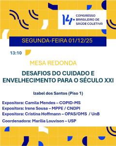 Núcleo da Pessoa Idosa tem participação no 14º Congresso Brasileiro de Saúde Coletiva